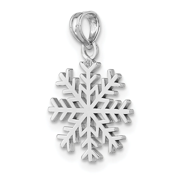 14k White Gold Snowflake Design Pendant