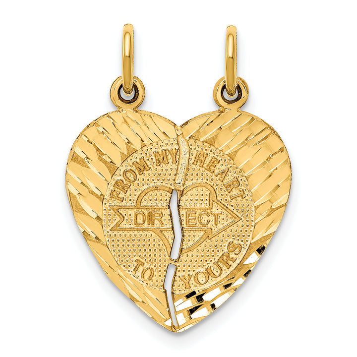 14k Yellow Gold Break-apart FROM MY HEART DIRECT TO YOURS Charm