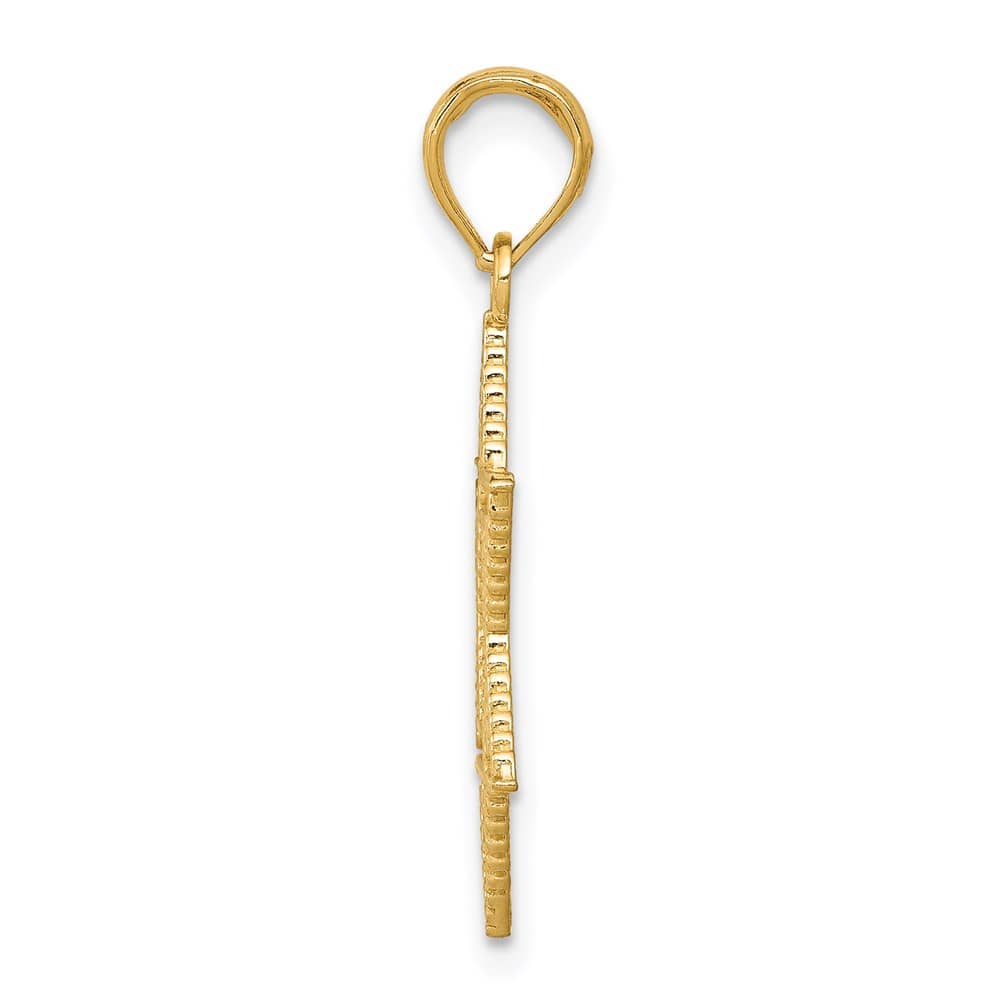 10K Yellow Gold Star of David 22 mm x 22 mm Pendant
