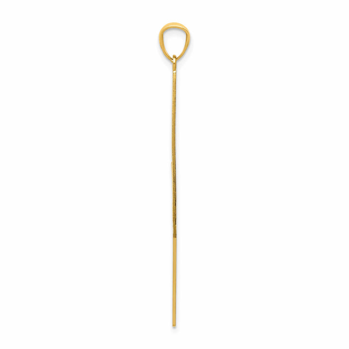 14k Yellow Gold D.C Polished Finish Lightning Bolt Pendant