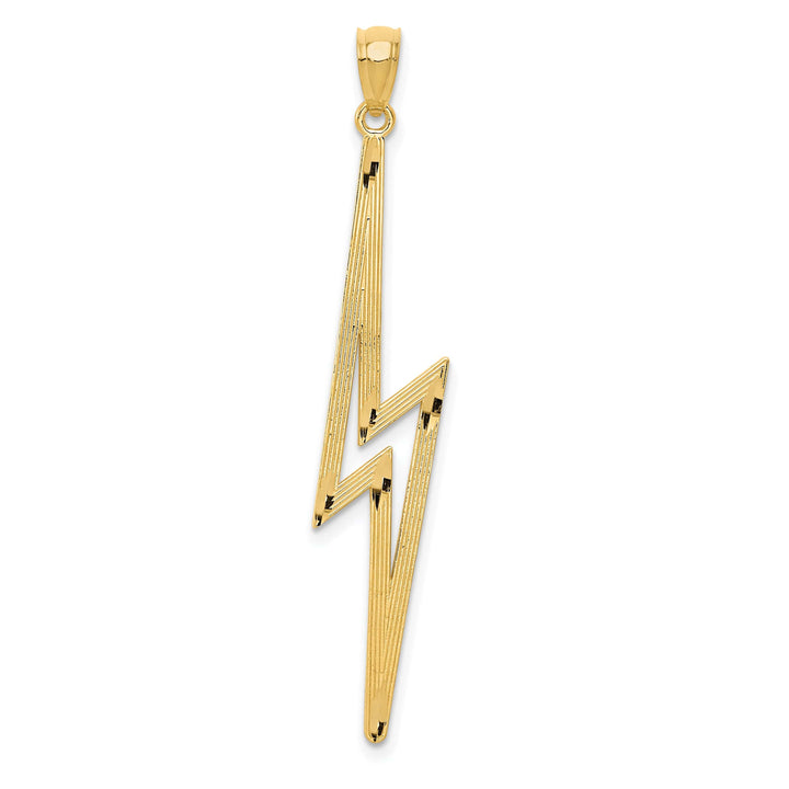 14k Yellow Gold D.C Polished Finish Lightning Bolt Pendant