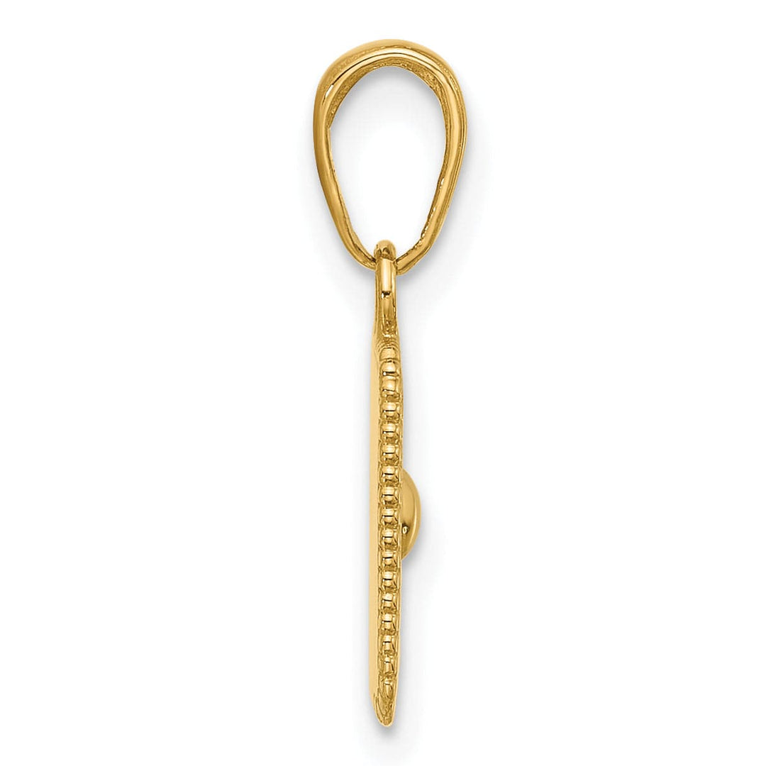 14K Two Tone Gold Sun in Frame Design Pendant