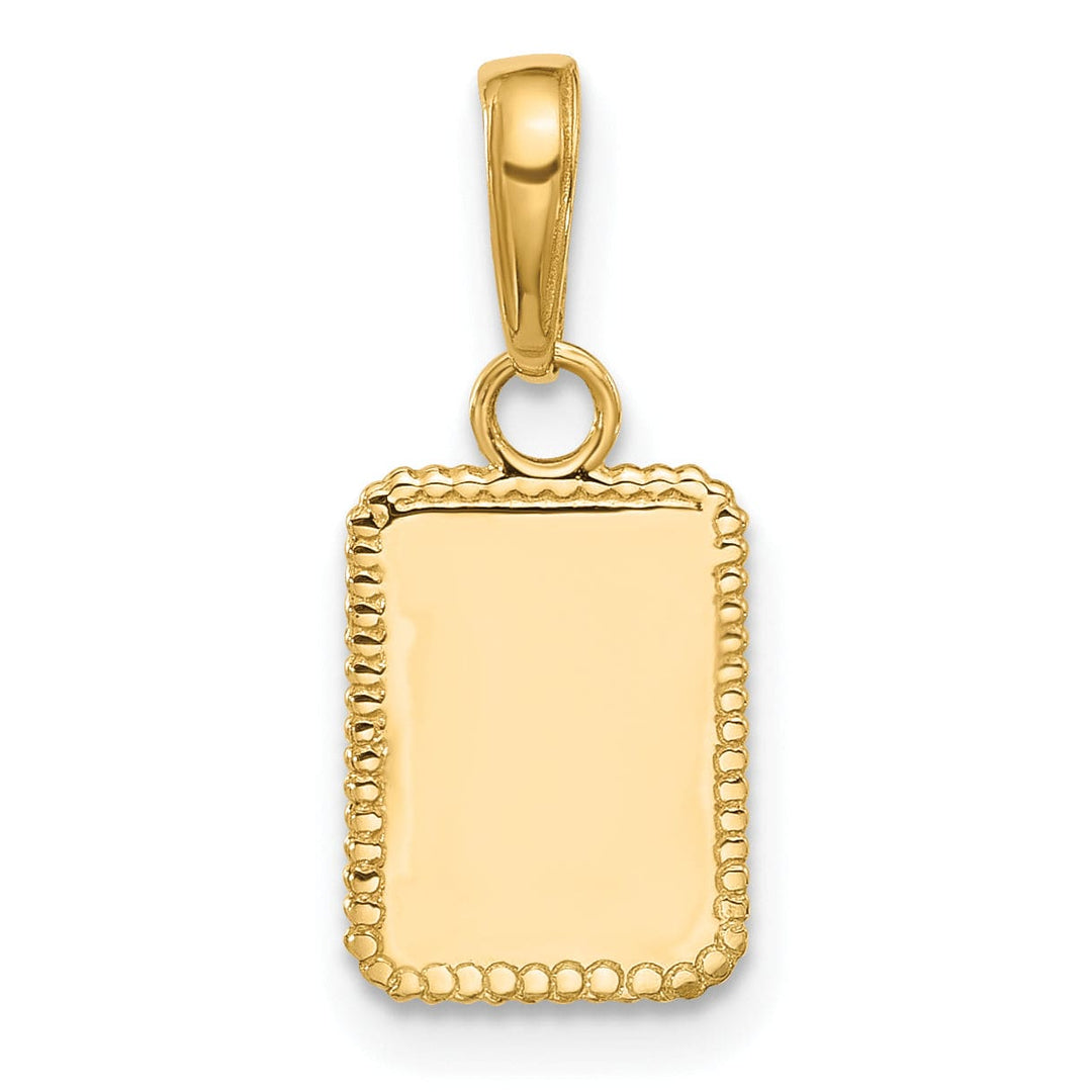 14K Two Tone Gold Sun in Frame Design Pendant