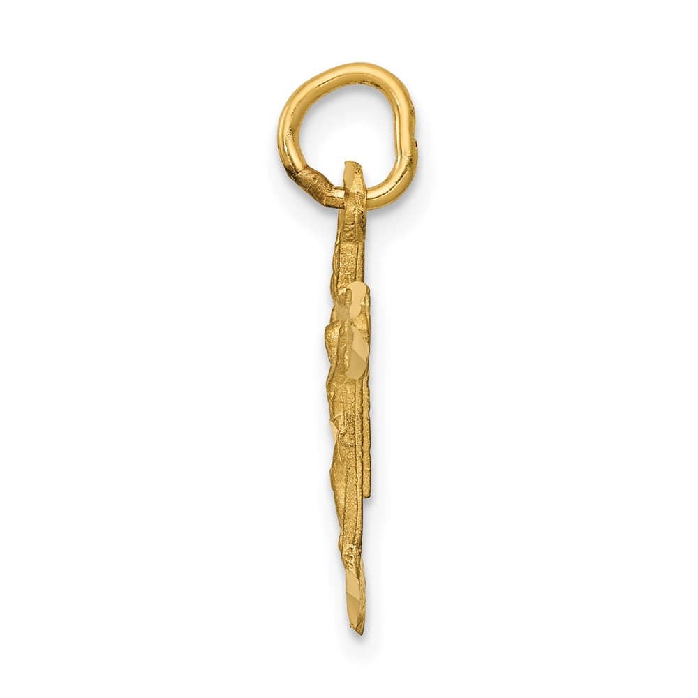 14K Yellow Gold INRI D.C. Crucifix Charm, view 2 of 4