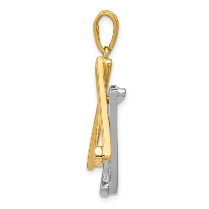 14K Two-Tone Gold Extra Large Statement Star Of David Pendant