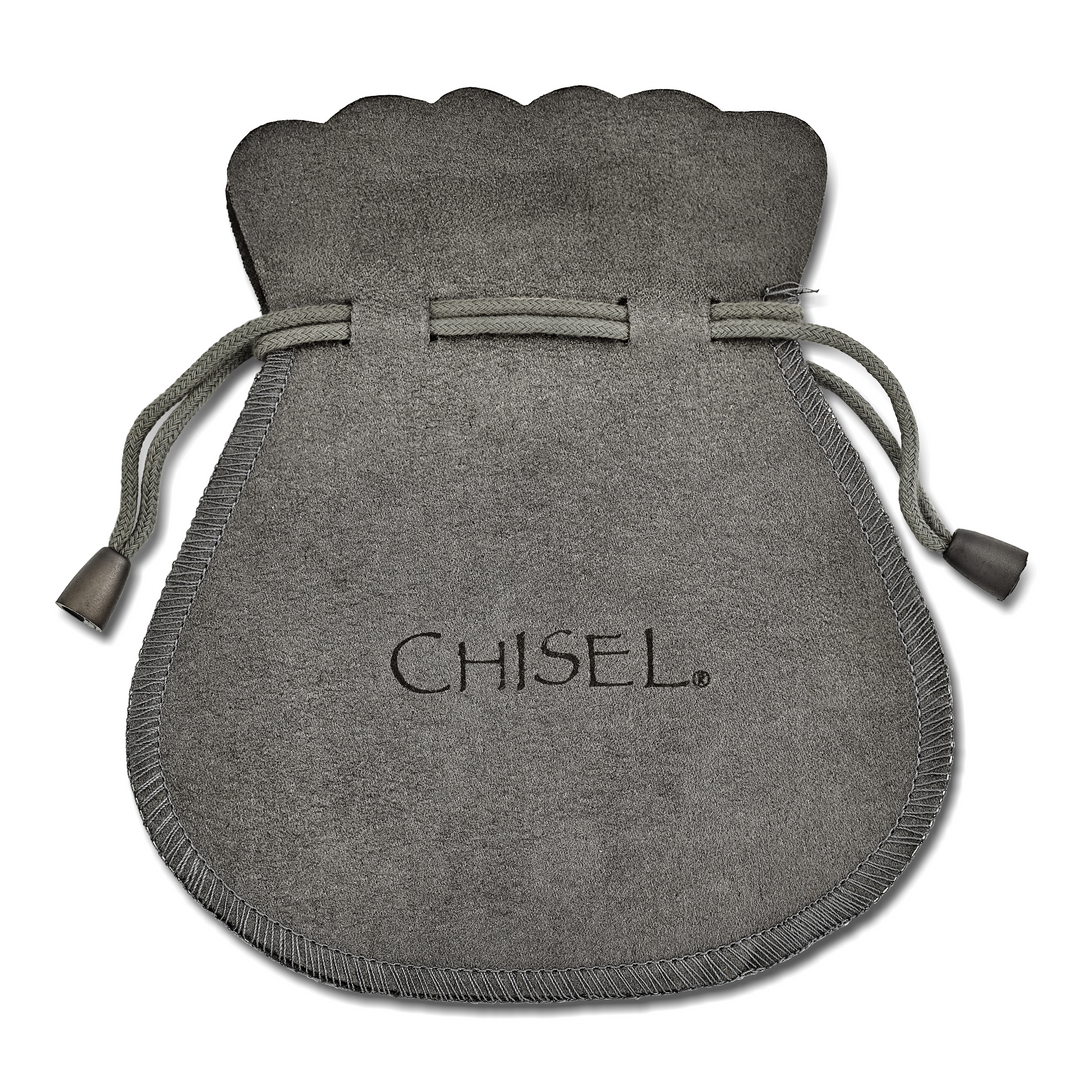 Chisel Stainless Steel Oxidized 9.25mm Curb Bracelet