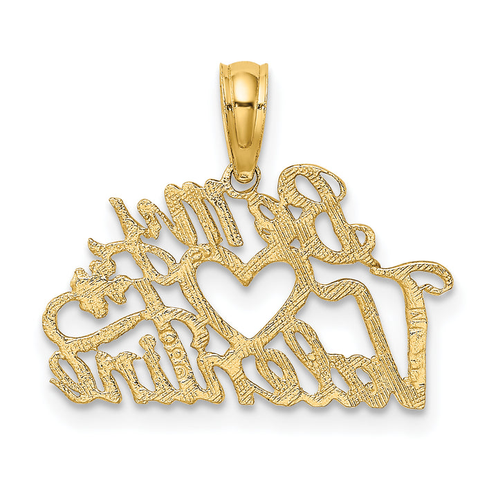 14K Yellow Gold BE MY VALENTINE Charm Pendant