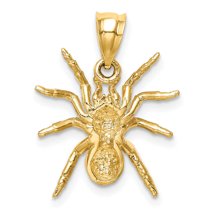14K Yellow Gold Polished Finish Spider Charm Pendant