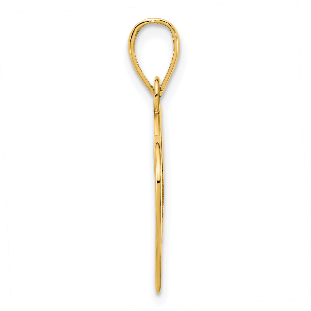 14k Yellow Gold  #15 Heart Pendant