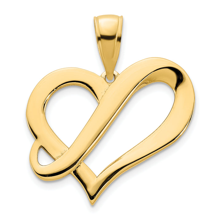 14k Yellow Gold  Fancy Heart Pendant