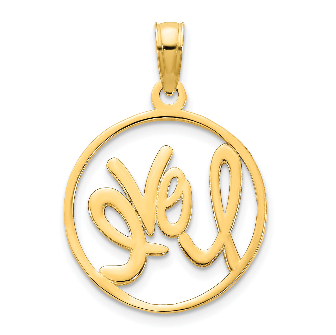 14k Yellow Gold Love Pendant Design