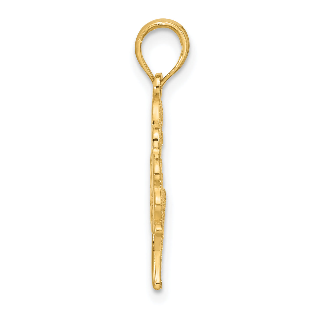 14K Yellow Gold Polished Finish Fancy Butterfly Charm