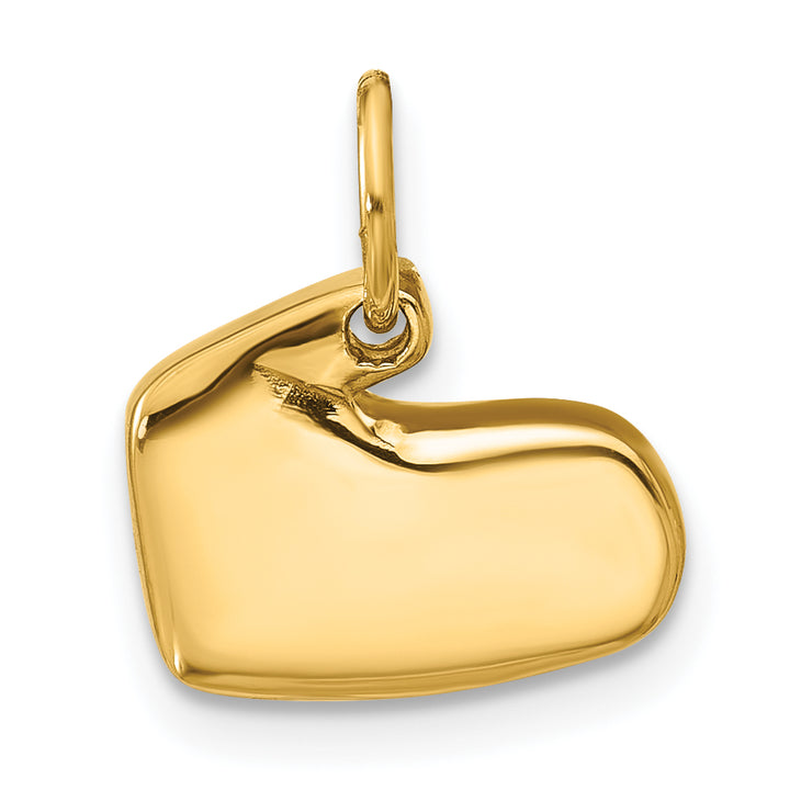 14k Yellow Gold Blue Enameled Mitten Charm  Pendant
