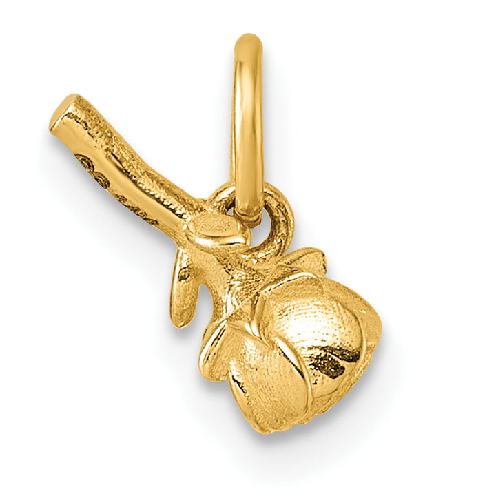 14K Yellow Gold Polished Finish Rose Flower Pendant