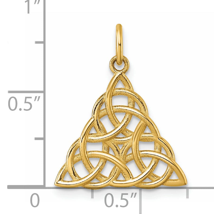 14K Yellow Gold Polished Celtic Knot Design Pendant