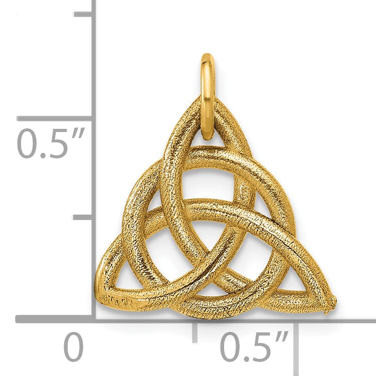 14K Yellow Gold Polished Finish Celtic Knot Pendant