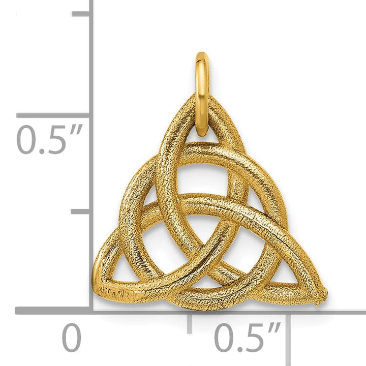 14K Yellow Gold Polished Finish Celtic Knot Pendant