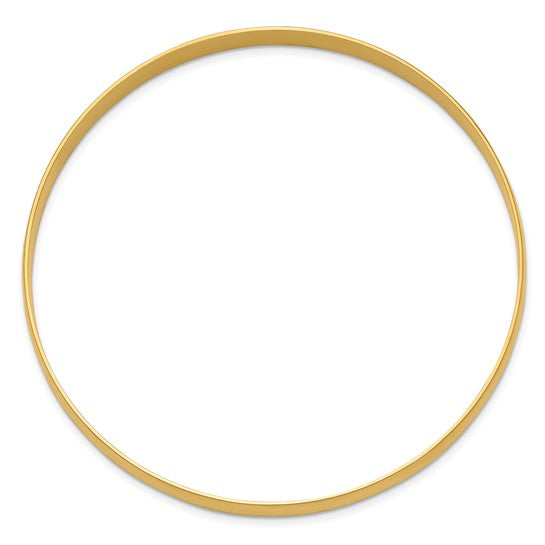 14k Yellow Gold Solid Half-Round Slip-On Bangle