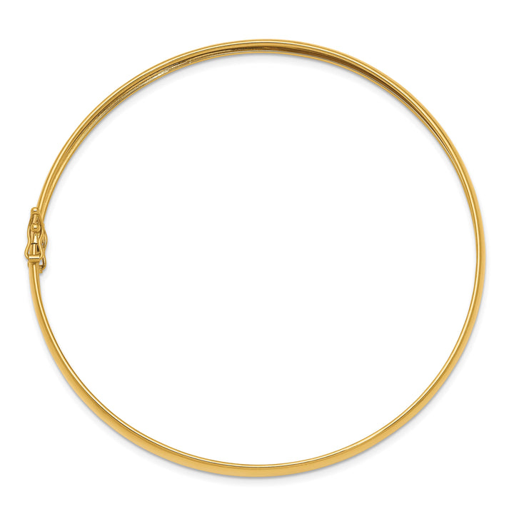 14K Polished 4.00mm Flexible Round Bangle Bracelet