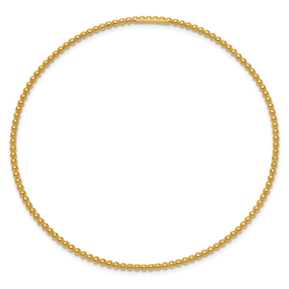 14K Beaded Slip-on Bangle