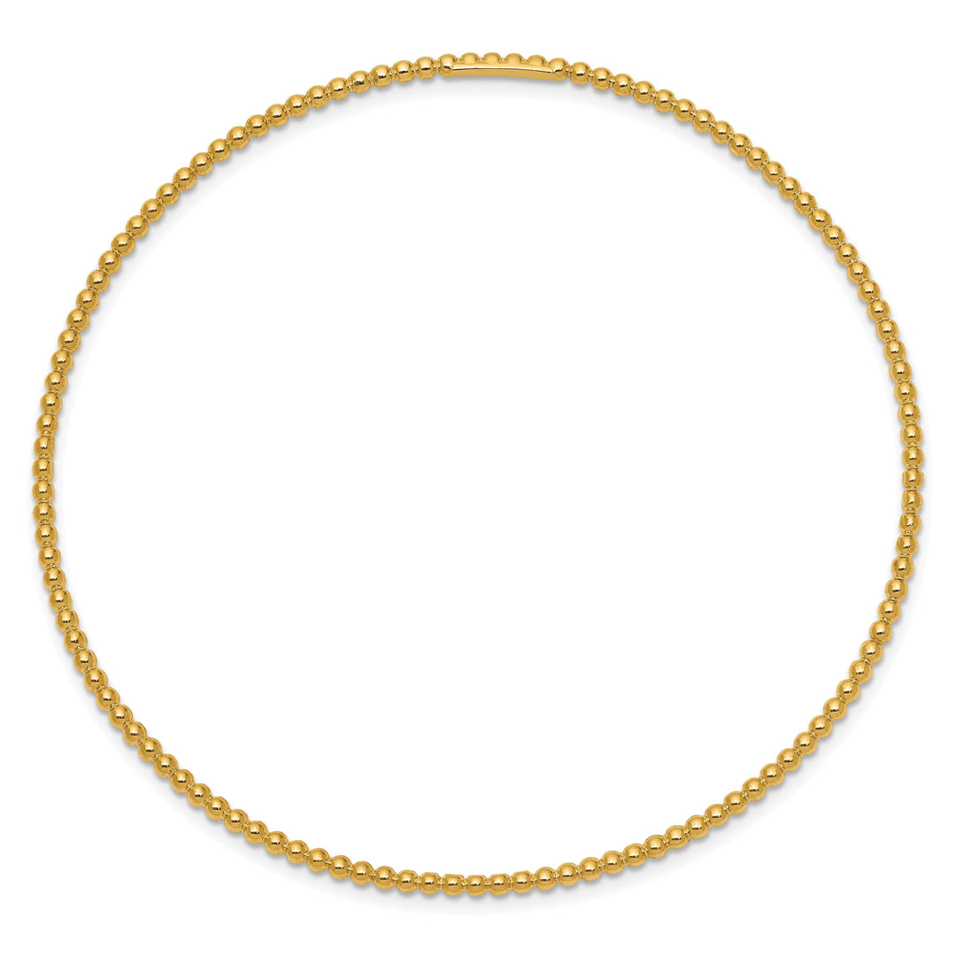 14K Beaded Slip-on Bangle