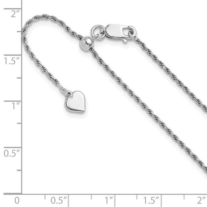 Lovely Rita's Chains Sterling Silver Adjustable 1.4mm D.C. Rope Chain