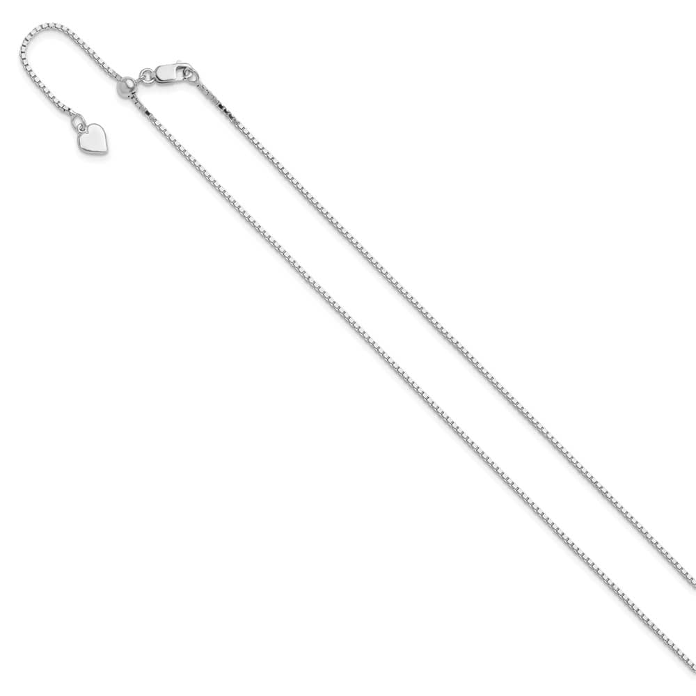 Lovely Rita's Chains Sterling Silver Adjustable 1.1mm Box Chain