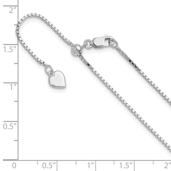 Lovely Rita's Chains Sterling Silver Adjustable 1.1mm Box Chain