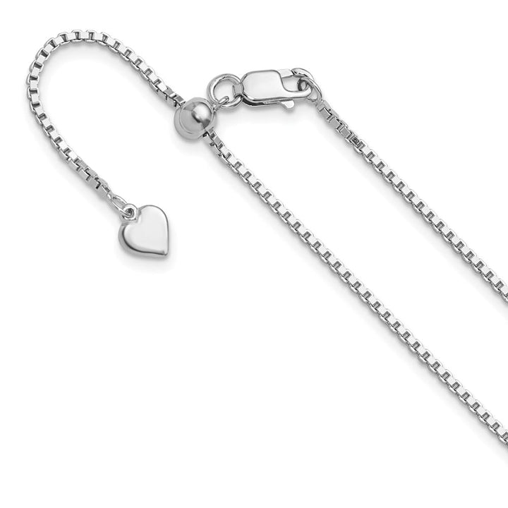 Lovely Rita's Chains Sterling Silver Adjustable 1.3mm Box Chain