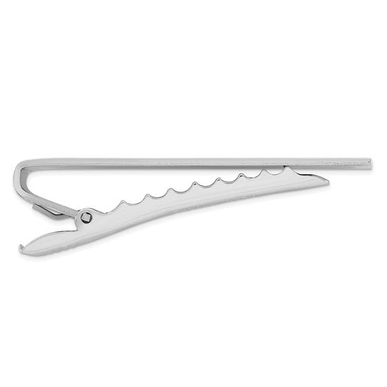 White Rhodium Gold Plated Diamond Tie Bar