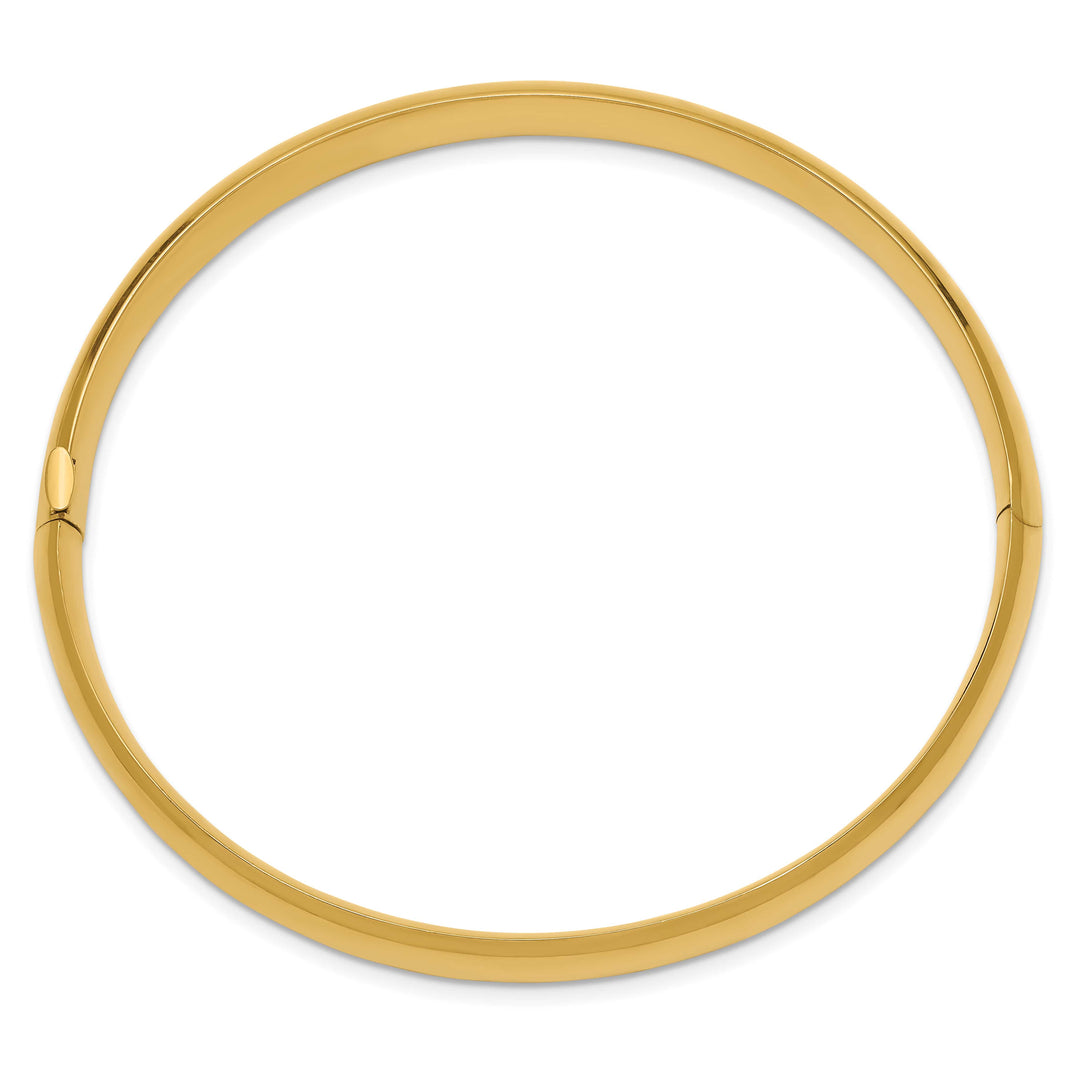 14k 5/16 Oversize High Polished 6.00mm Hinged Oval Bangle Bracelet