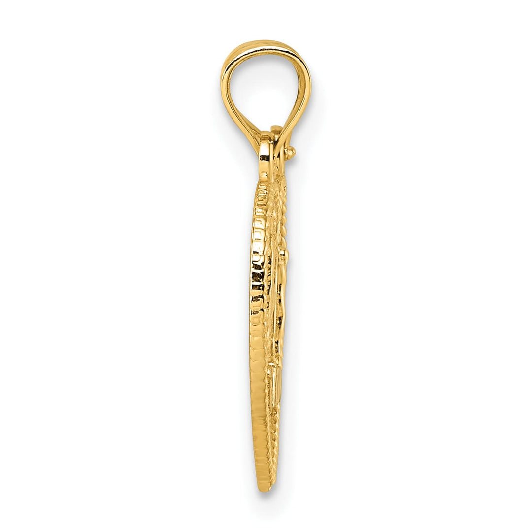 14K Yellow Gold Te Amo Guadalupe and Crucifix Break-Apart Pendant