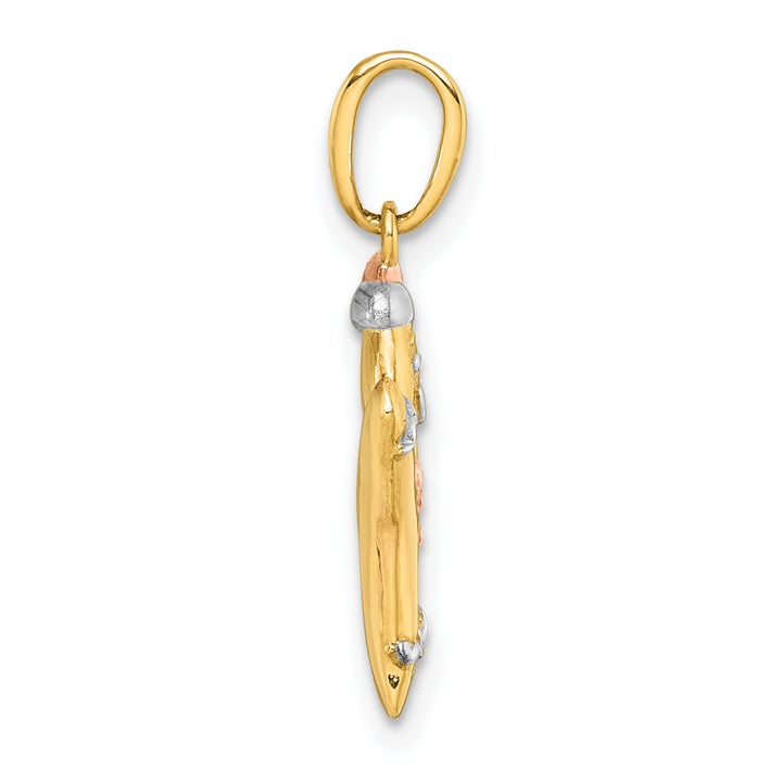 14k Yellow, White, Rose Gold Polished Gingerbread Man Charm Pendant