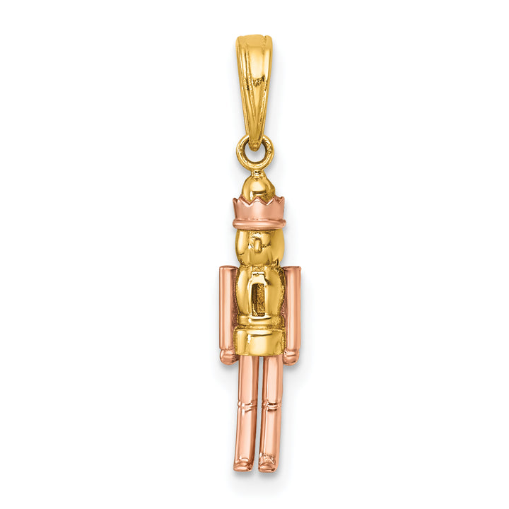 14k Yellow Rose Gold Polished Nut Cracker Charm Pendant