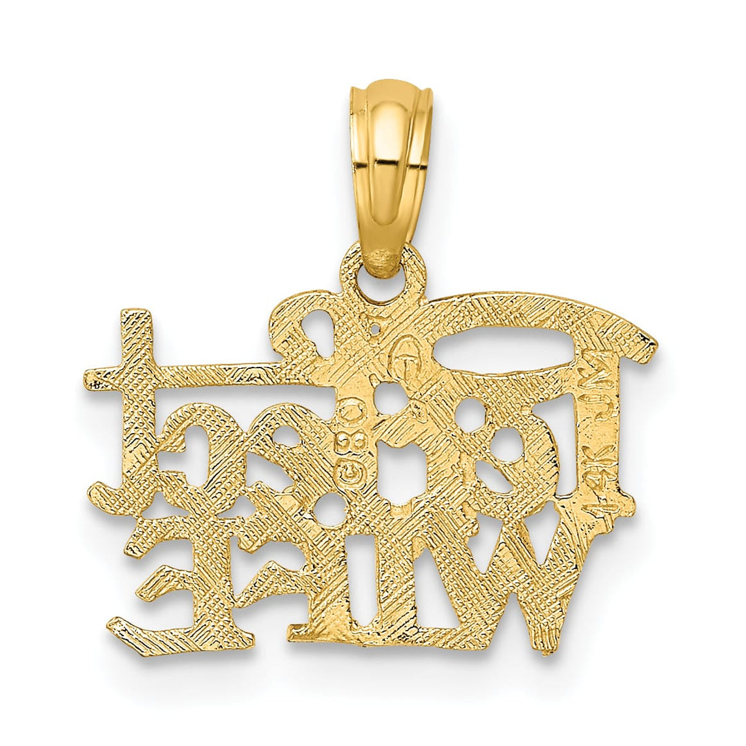 14K Yellow Gold Perfect Wife Charm