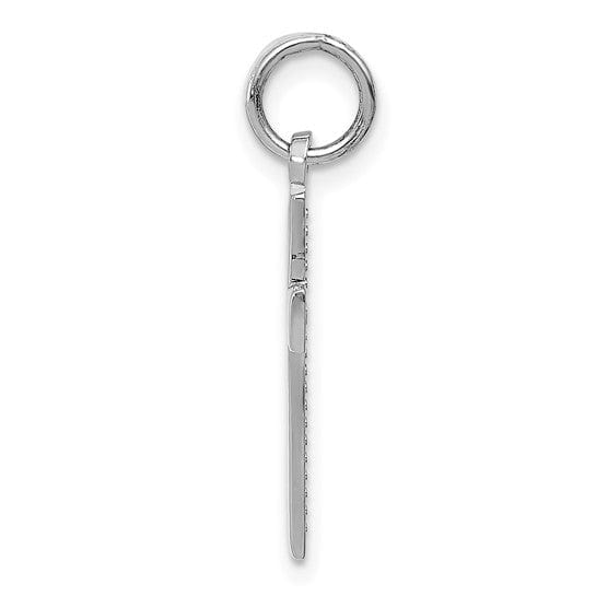 14k White Gold Latin Cross Pendant