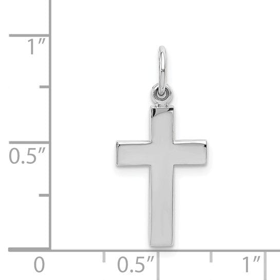 14k White Gold Latin Cross Pendant