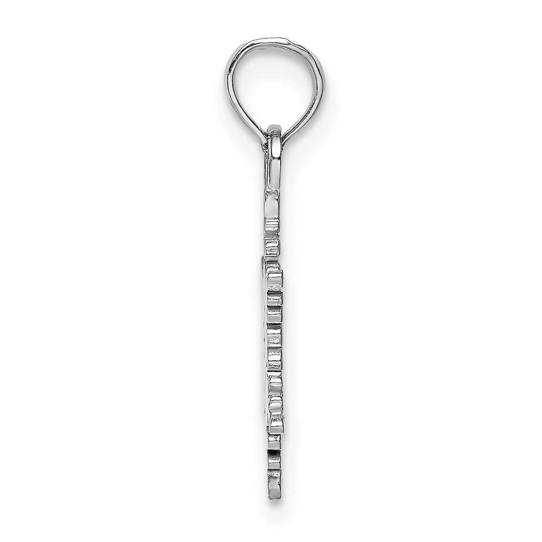 14k White Gold Small Snowflake Charm Pendant