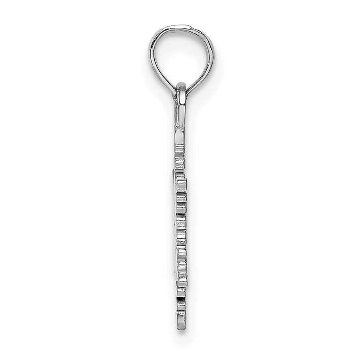14k White Gold Small Snowflake Charm Pendant