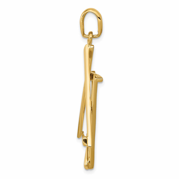 14K Yellow Gold Large Cut-out Star of David Pendant