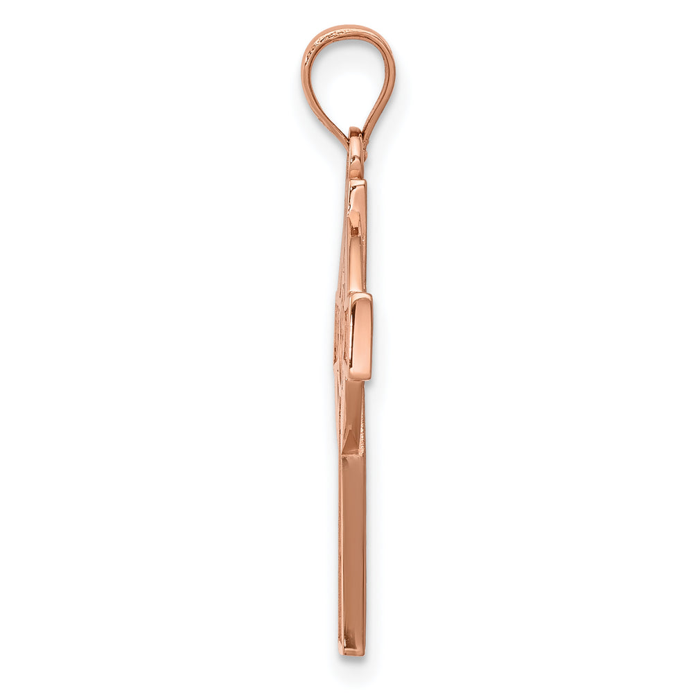14K Yellow Gold Rose Gold Celtic Cross Pendant