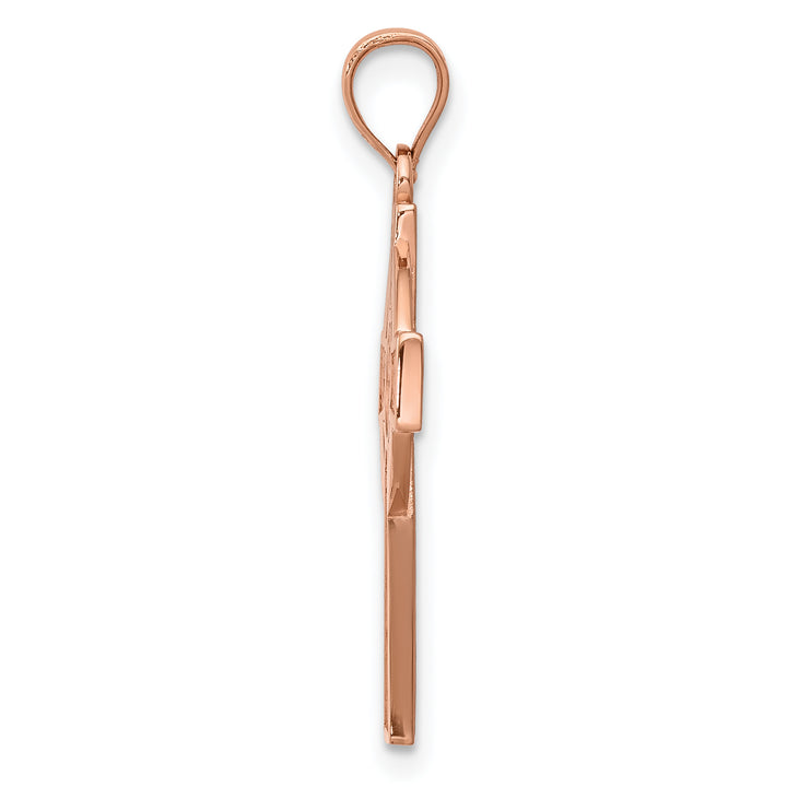 14K Yellow Gold Rose Gold Celtic Cross Pendant