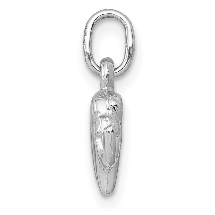 14k White Gold Small Polished Finish Elephant Pendant