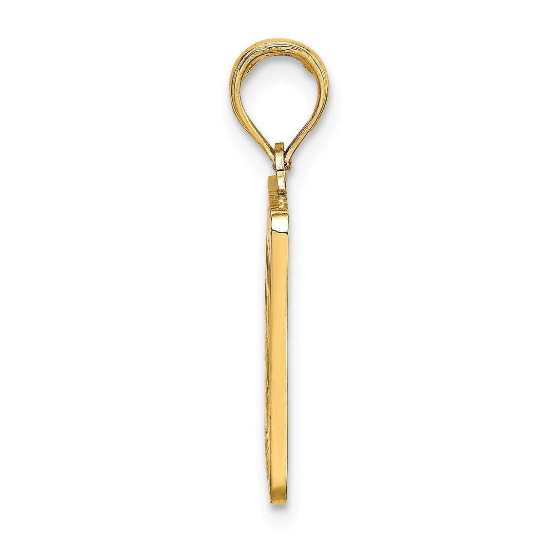 14K Yellow Gold Enameled Bingo Card Charm Pendant