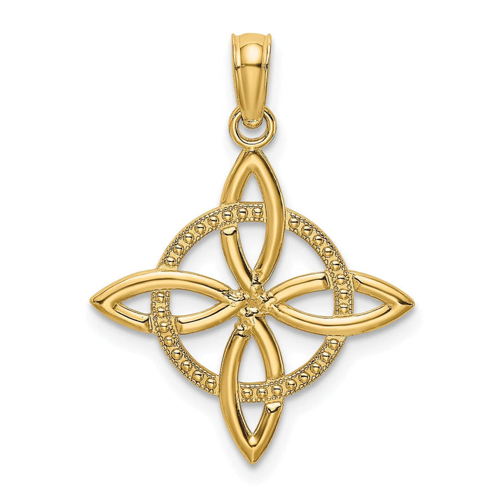 14k Yellow Gold Small Celtic Eternity Knot Charm Pendant