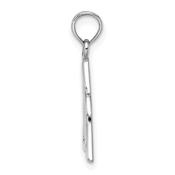14k White Gold Celtic Trinity Knot Charm Pendant