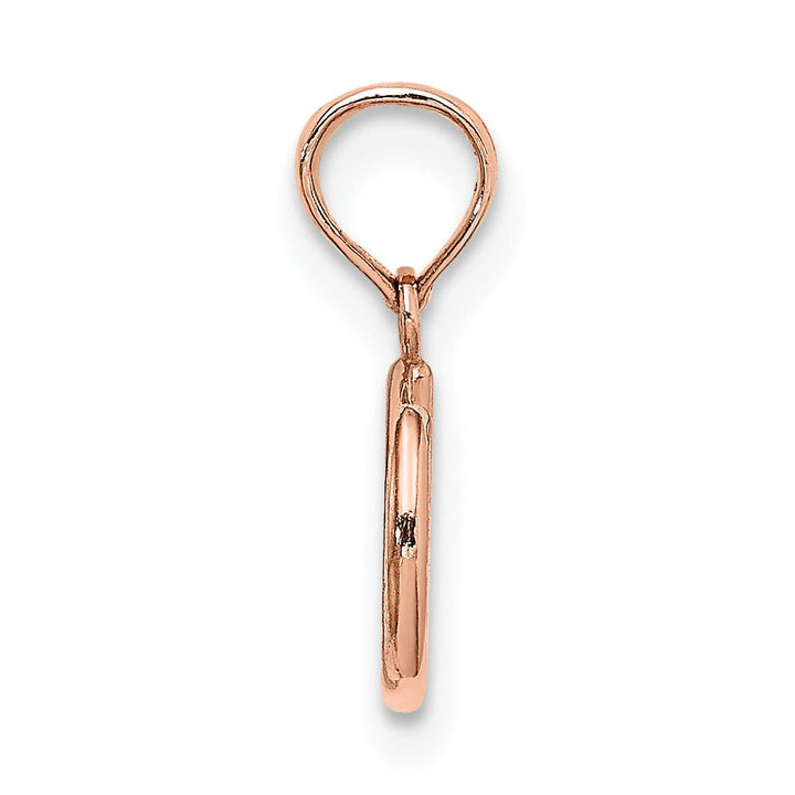 14K Rose Gold Polished Finish 3-D Peace Symbol Charm Pendant