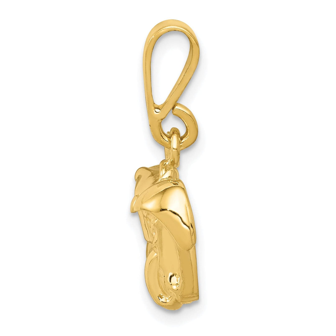 14k Yellow GoldPolished Finish Farm Tractor Pendant