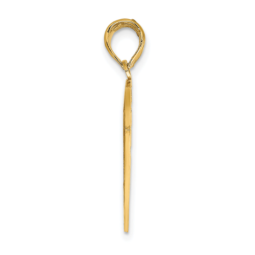 14k Yellow Gold FOREVER AND EVER Break-Apart Heart Charm Pendant