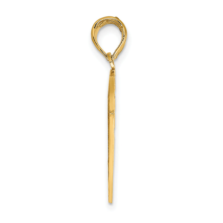 14k Yellow Gold FOREVER AND EVER Break-Apart Heart Charm Pendant